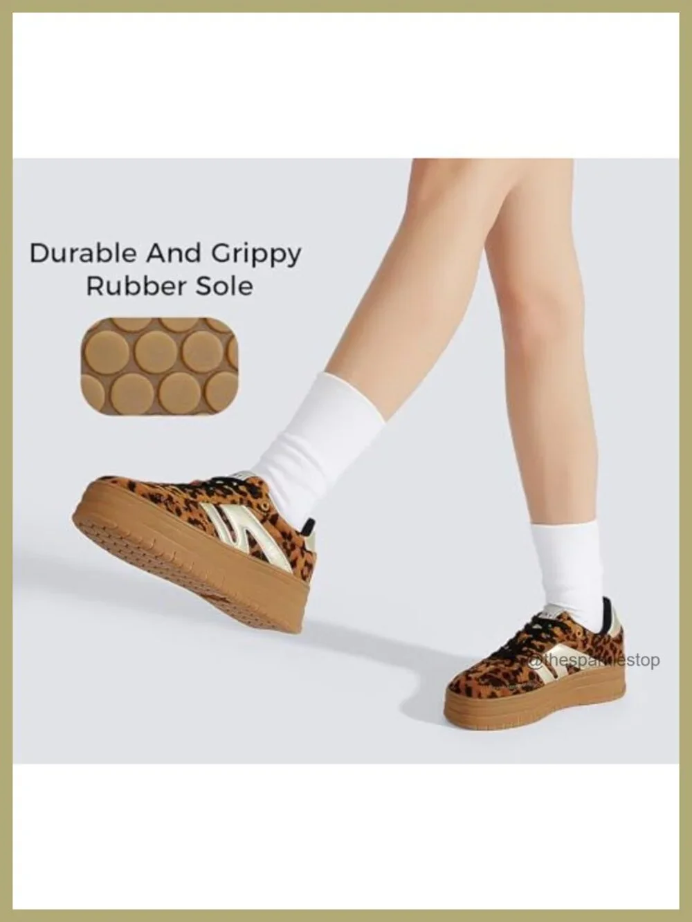 Women's Suede Faux Leather Retro Platform Sneakers, Slip-Resistant Casual Skate